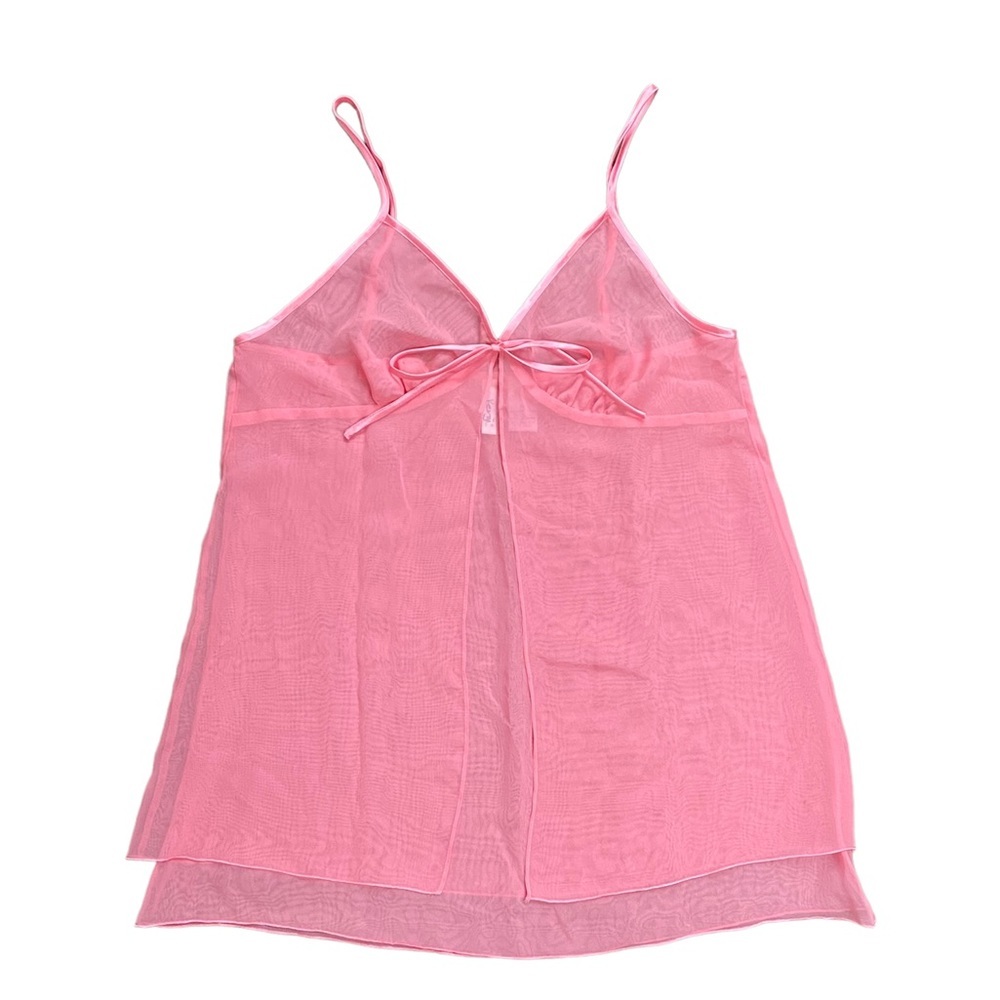 I enji Vintage Pink Babydoll Sheer Lingerie Top